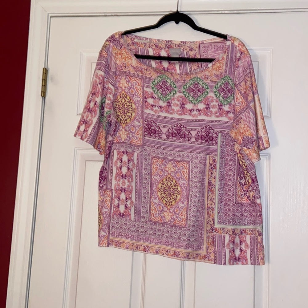 Chico’s Print Pima cotton tee